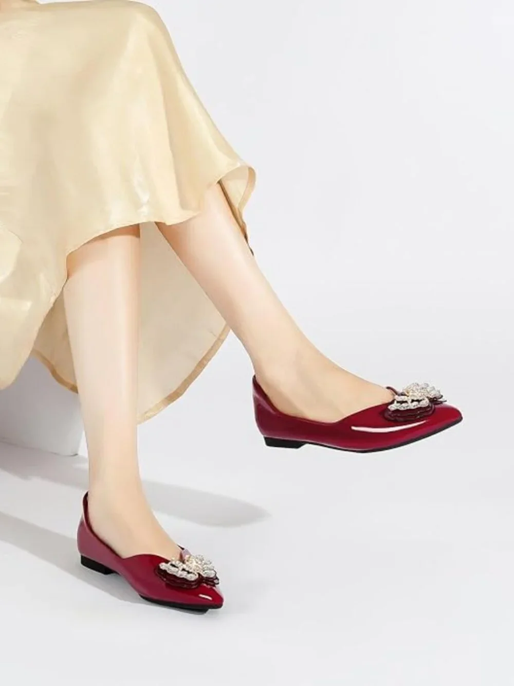 Pointed Toe Dress Flats Work Slip-On Flats